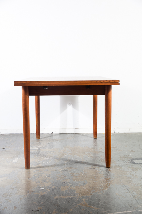 Mid Century Danish Modern Dining Table Teak Extension Leaf x2 Denmark Vintage Slide Out Rectangular Denmark Scandinavian - Image 10