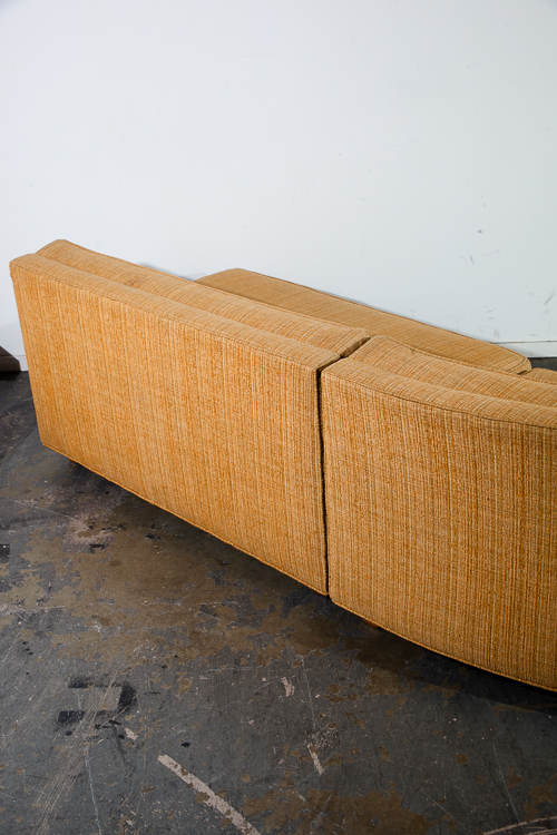 Mid Century Modern Sectional Sofa Couch Gold Rounded Large Vintage Custom Mcm Danish Curved Orange 1960s Scofields