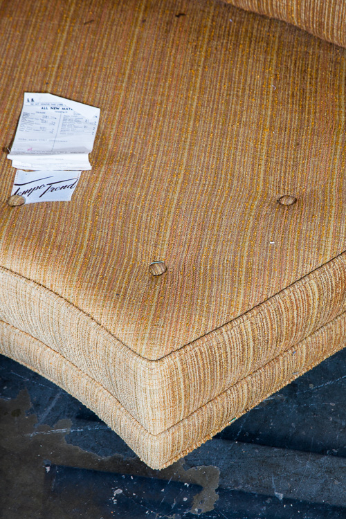 Mid Century Modern Sectional Sofa Couch Gold Rounded Large Vintage Custom Mcm Danish Curved Orange 1960s Scofields