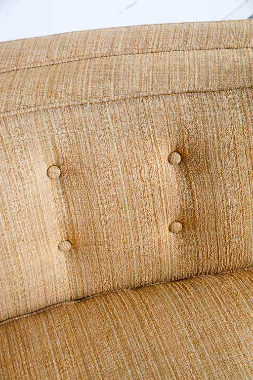 Mid Century Modern Sectional Sofa Couch Gold Rounded Large Vintage Custom Mcm Danish Curved Orange 1960s Scofields