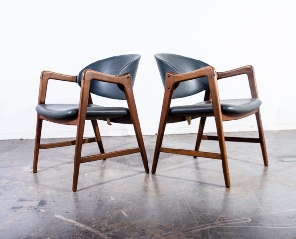 Mid Century Danish Modern Lounge Chairs Set Torben Strandgaard Pair Armchairs VG