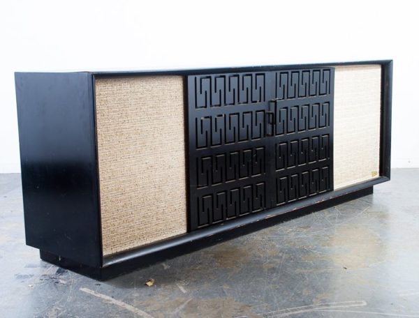 Mid Century Modern Stereo Console Record Player Harman Kardon Electro Voice SP12B Mcm Hifi Tube Amplifier Barzilay Restored Custom Garrard - Image 2