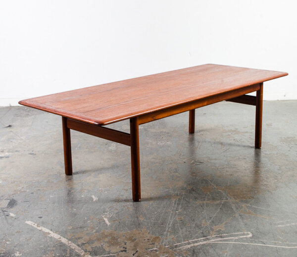 Mid Century Danish modern Coffee Table Solid Teak Dux Surfboard Vintage Sweden M