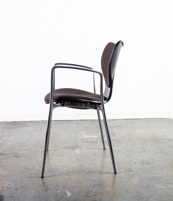 Mid Century Modern Contemporary Chair Set 4 Jorge Pensi Gorka Polyamide Chrome Aluminum Metal Upholstered Knoll Akaba Office Armchair Mcm