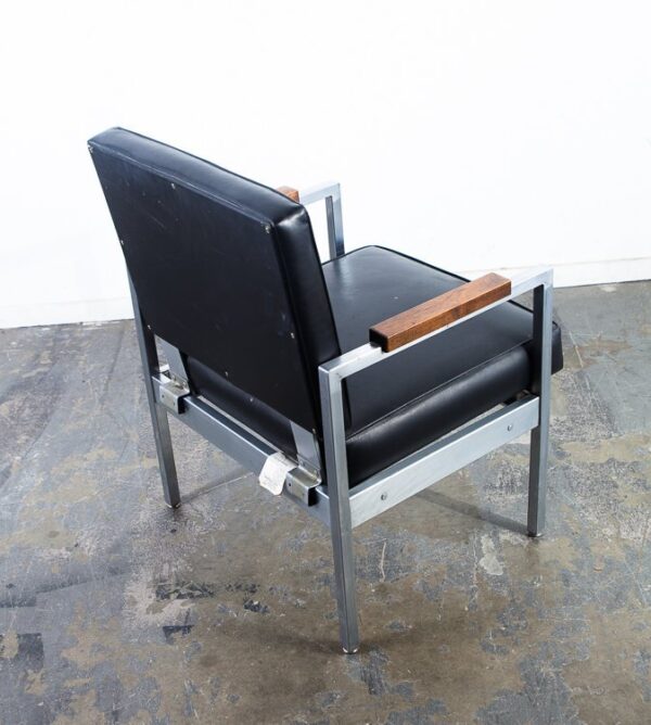 Mid Century Modern Lounge Chair Easy Armchair Arm InterRoyal Corp Metal Knoll VG Paws Black