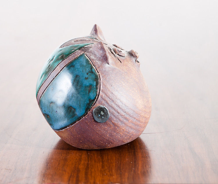 Mid Century Modern Piggy Bank Sam Calder Studio Art Ceramic Pig Critter Pottery