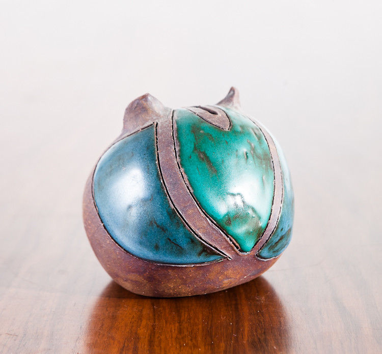 Mid Century Modern Piggy Bank Sam Calder Studio Art Ceramic Pig Critter Pottery