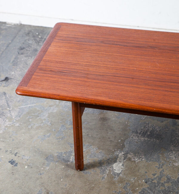 Mid Century Danish modern Coffee Table Solid Teak Dux Surfboard Vintage Sweden M