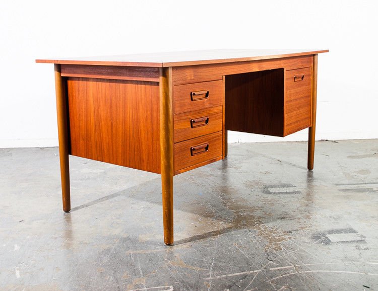 Mid Century Danish Modern Desk Teak Wood Office Sacramento Mid Century Danish Modern Desk