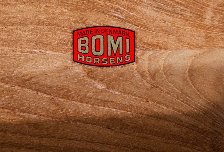 Mid century danish modern magazine rack side table teak Domi Horsens Denmark Mcm Small Wood Sweden Norway Scandanavian Canvas Brown White