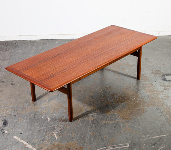 Mid Century Danish modern Coffee Table Solid Teak Dux Surfboard Vintage Sweden M