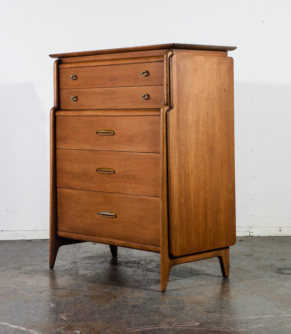 Mid Century Modern Highboy Dresser Drexel Projection Wide Vintage Danish John Van Koert Broyhill Brown Saltman American Of Martinsville