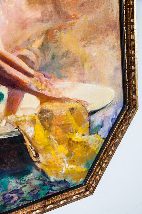 Mid Century Modern Nude Painting Art Artist Toby Willner Signed Original 32x38