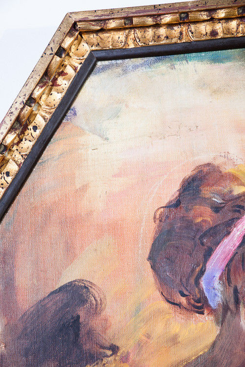 Mid Century Modern Nude Painting Art Artist Toby Willner Signed Original 32x38