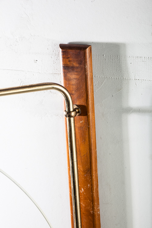 Mid Century Modern Lamp Wall Sconce Gerald Thurston Lightolier Brass Glass Wood