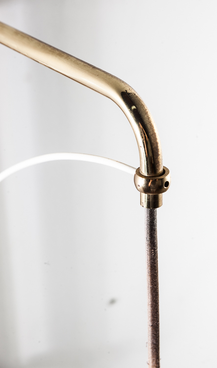 Mid Century Modern Lamp Wall Sconce Gerald Thurston Lightolier Brass Glass Wood