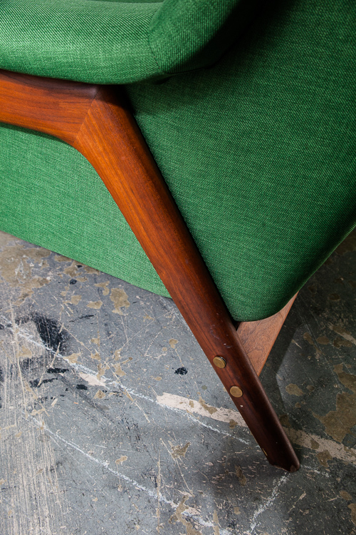 Mid Century Danish Modern Sofa Couch Dux Folke Ohlsson Green Swedish Vintage XL