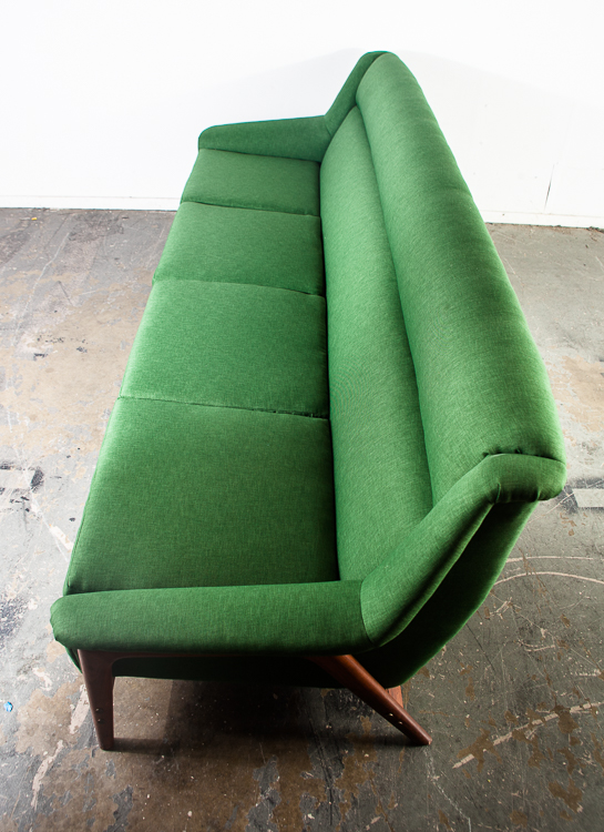 Mid Century Danish Modern Sofa Couch Dux Folke Ohlsson Green Swedish Vintage XL