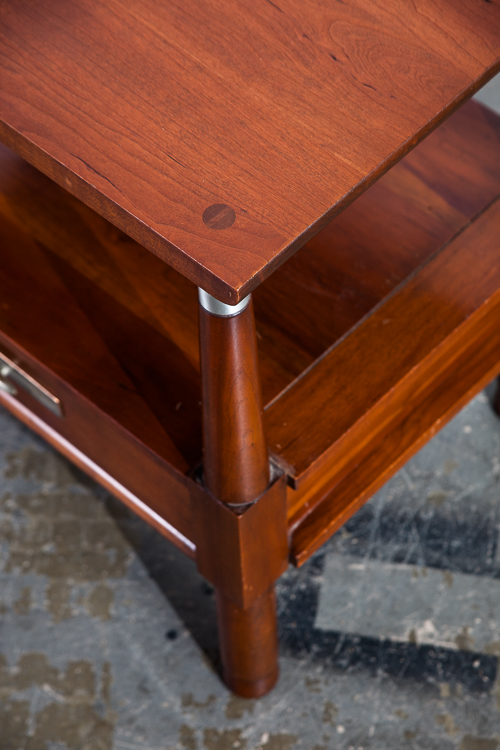 Mid Century Modern Nightstands End Tables Side Solid Cherry Wood Willett Vintage - Image 6