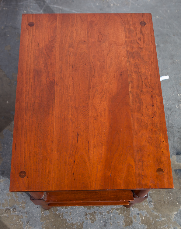 Mid Century Modern Nightstands End Tables Side Solid Cherry Wood Willett Vintage - Image 4