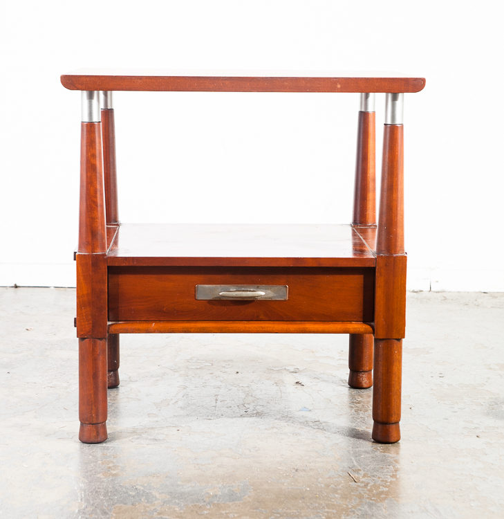 Mid Century Modern Nightstands End Tables Side Solid Cherry Wood Willett Vintage - Image 5