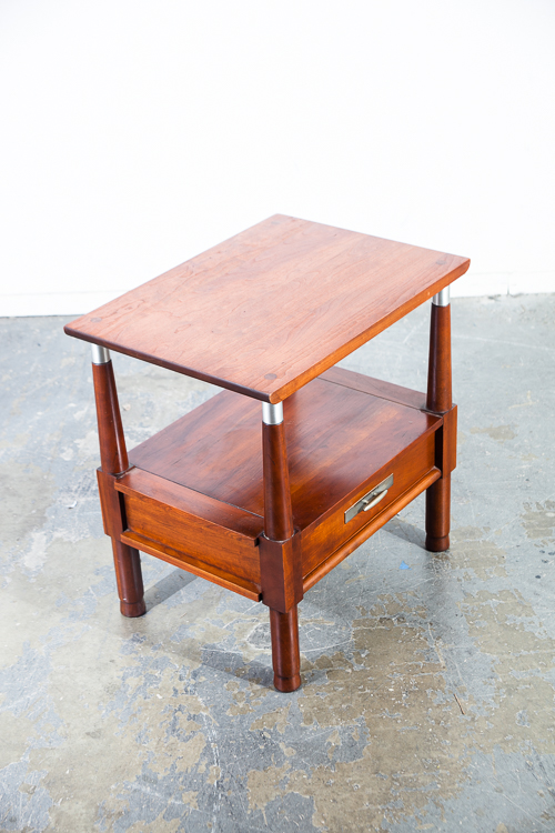 Mid Century Modern Nightstands End Tables Side Solid Cherry Wood Willett Vintage - Image 8