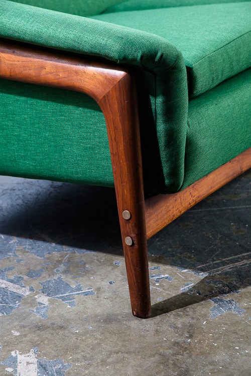 Mid Century Danish Modern Sofa Couch Dux Folke Ohlsson Green Swedish Vintage XL