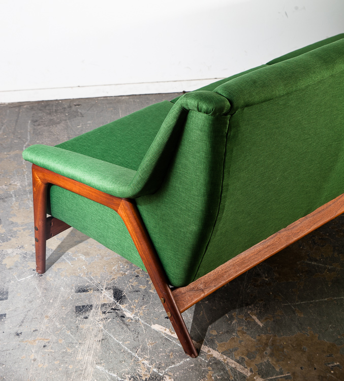 Mid Century Danish Modern Sofa Couch Dux Folke Ohlsson Green Swedish Vintage XL