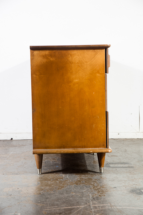 Mid Century Modern Dresser Credenza Low Solid Wood 9 Drawer Vintage Lane Drexel - Image 2