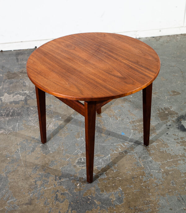 Mid Century Modern Side Table End Jens Risom Round Nightstand Vintage Danish Mcm - Image 5