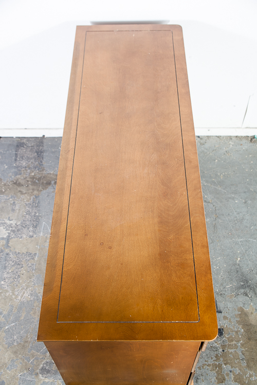 Mid Century Modern Dresser Credenza Low Solid Wood 9 Drawer Vintage Lane Drexel - Image 4