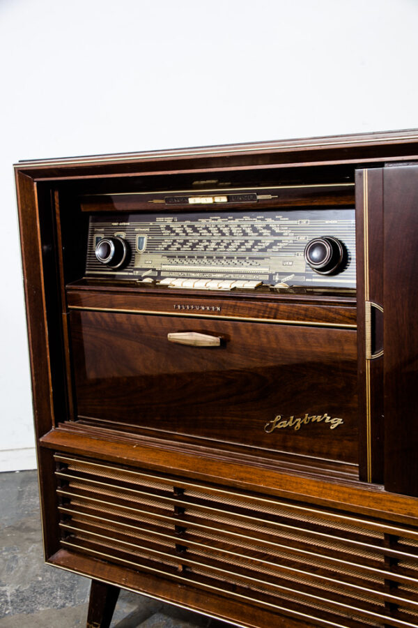 Mid Century Modern Stereo Console Telefunken Record Player Radio Vintage Working Tested Grundig Hifi Home Audio System - Image 8