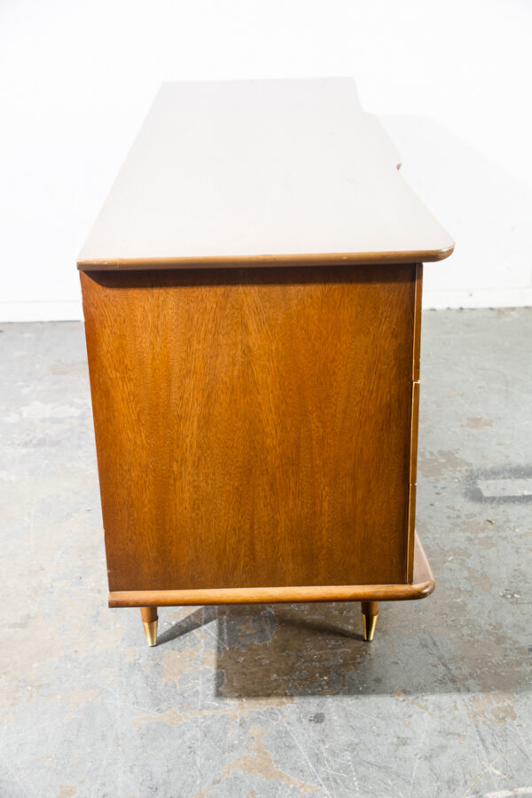 Mid Century Modern Dresser Credenza United Furniture Corporation 9 Drawer Danish Vintage American of Martinsville - Image 6