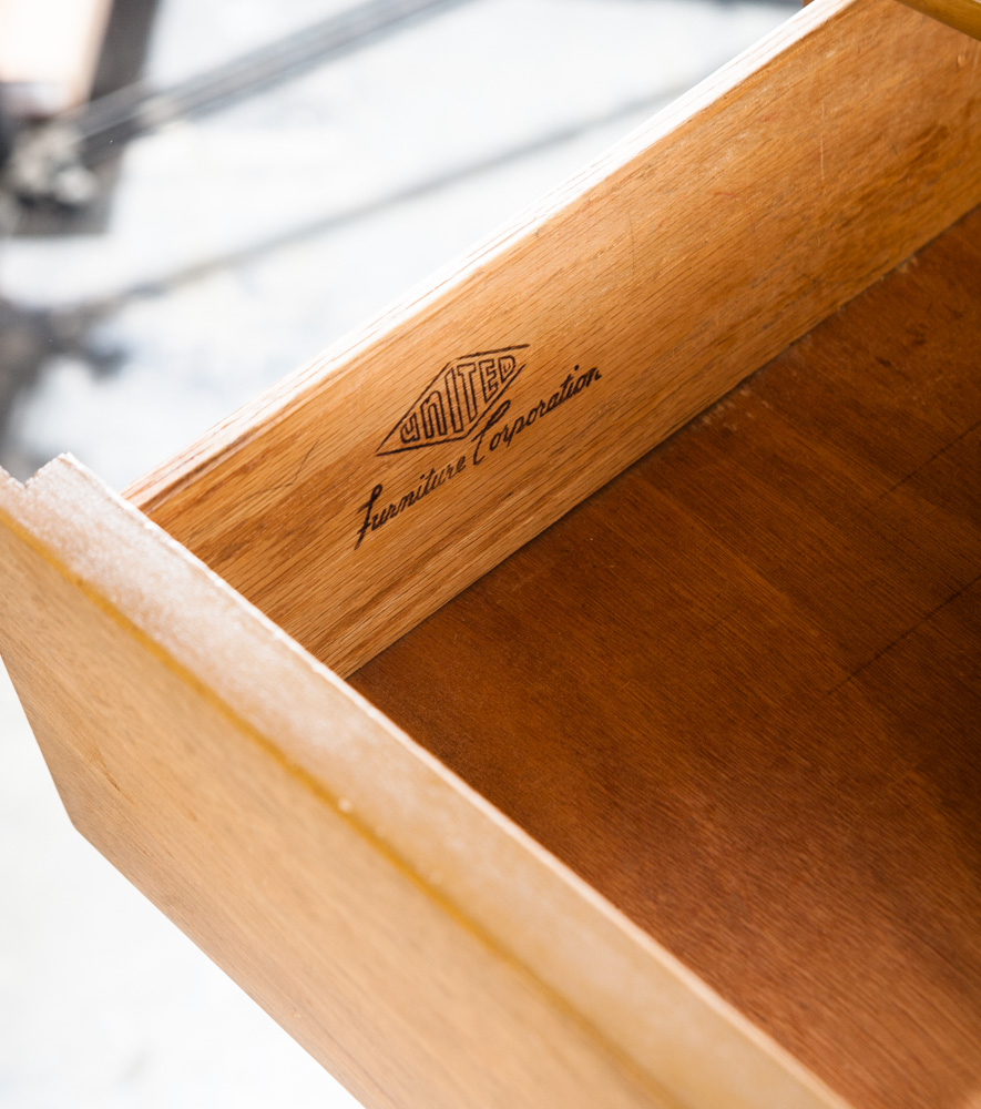 Mid Century Modern Dresser Highboy United Furniture Corporation Tallboy Danish Vintage Martinsville NM Lane Drexel - Image 6