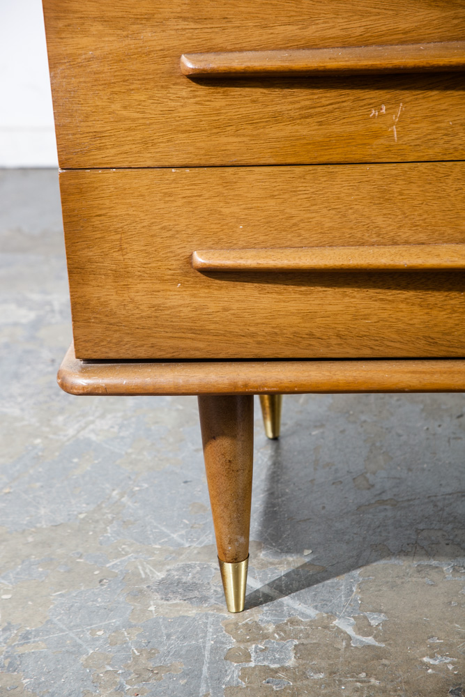 Mid Century Modern Dresser Highboy United Furniture Corporation Tallboy Danish Vintage Martinsville NM Lane Drexel - Image 9