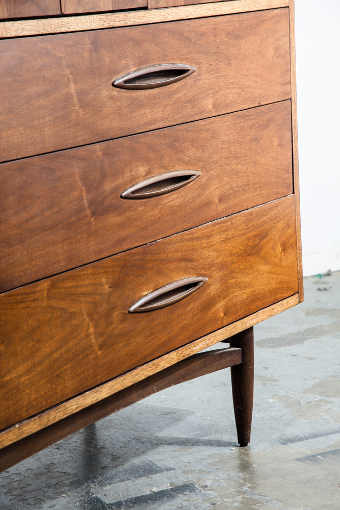 Mid Century Modern Dresser Gentlemans Chest Drawers Broyhill Sculptra Magna Mcm Brasilia Restored Vintage Danish - Image 7