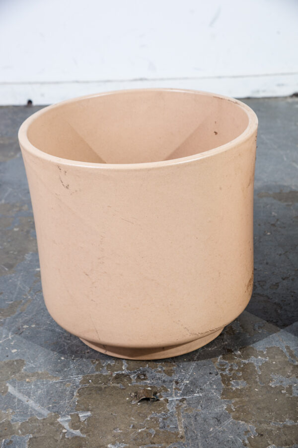 Mid Century Modern Planter Set Gainey Pair Two Pot Tan Large California Ceramic Brown Studio Pottery Architectural Pottery - Image 9