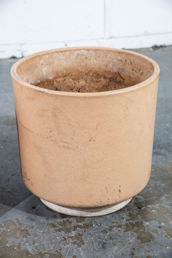 Mid Century Modern Planter Set Gainey Pair Two Pot Tan Large California Ceramic Brown Studio Pottery Architectural Pottery - Image 10