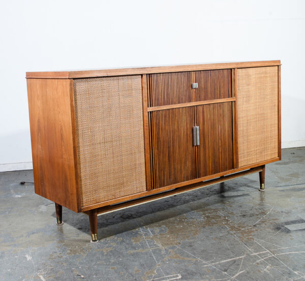 Mid Century Modern Stereo Console The Fisher Statesman Widdicomb Mueller Record Player 1010 202T Hifi - Image 2