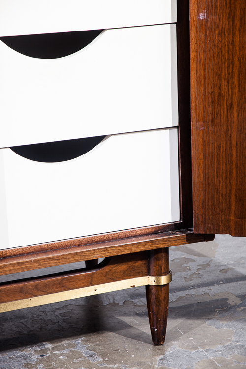 Mid Century Modern Credenza China Cabinet American Martinsville Vintage Mcm Dania Display Hutch - Image 5