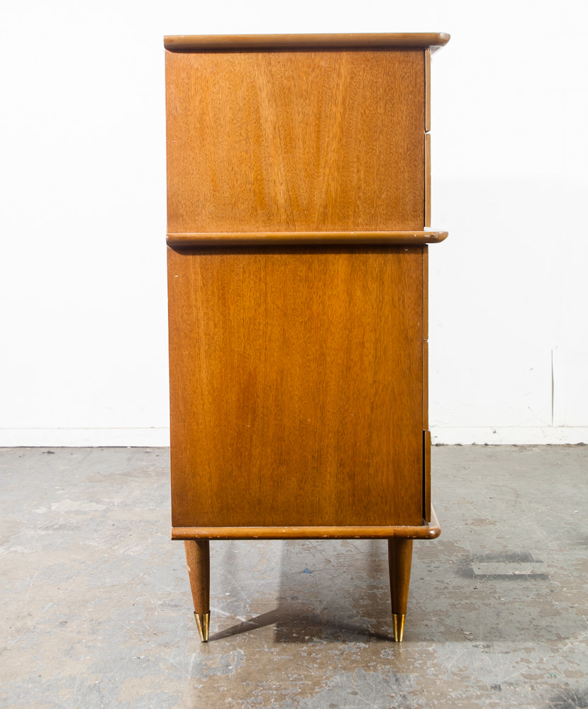 Mid Century Modern Dresser Highboy United Furniture Corporation Tallboy Danish Vintage Martinsville NM Lane Drexel - Image 3