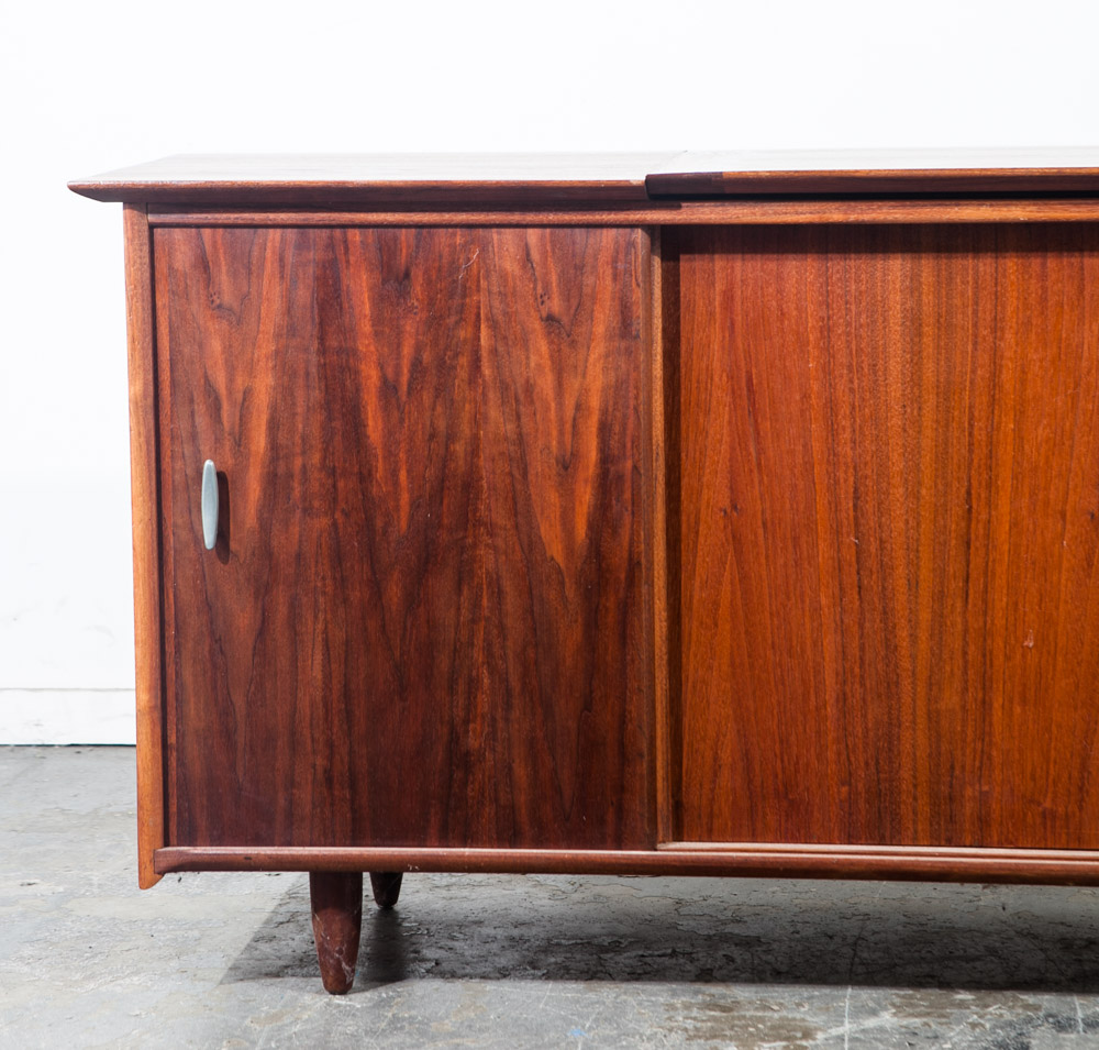 Mid Century Modern Credenza Stereo Console Cabinet Audio Ace Hi Prelude Vintage Danish Hifi Solid Wood Walnut - Image 6