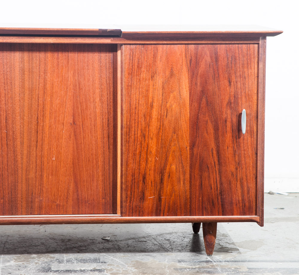 Mid Century Modern Credenza Stereo Console Cabinet Audio Ace Hi Prelude Vintage Danish Hifi Solid Wood Walnut - Image 7