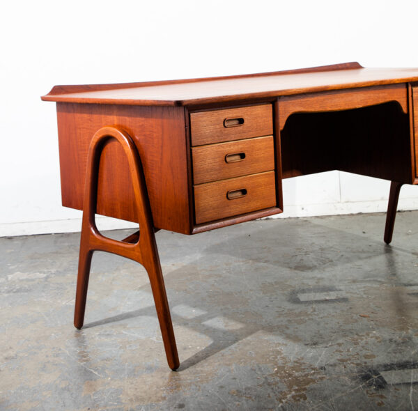 Mid Century Danish Modern Desk Svend Madsen Executive SH 180 Teak Bookshelf Mcm Scandanavian Vintage Denmark Book Shelf - Image 4