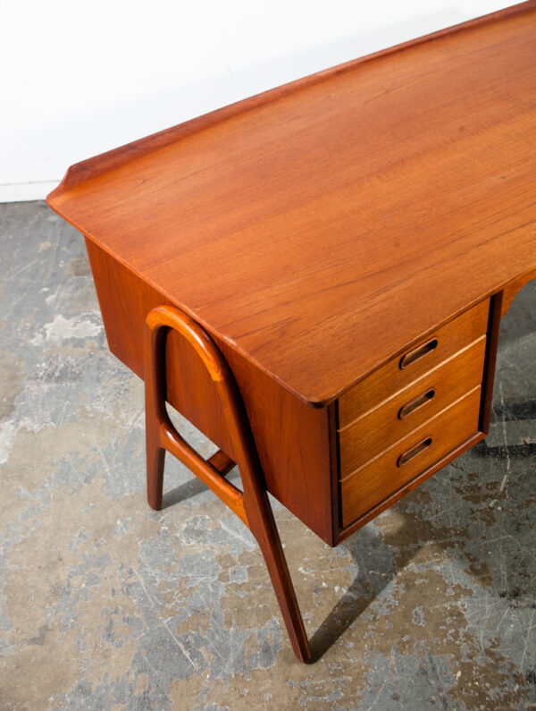 Mid Century Danish Modern Desk Svend Madsen Executive SH 180 Teak Bookshelf Mcm Scandanavian Vintage Denmark Book Shelf - Image 9