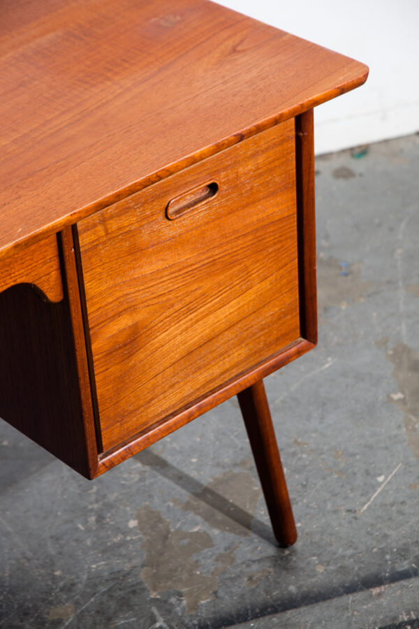 Mid Century Danish Modern Desk Svend Madsen Executive SH 180 Teak Bookshelf Mcm Scandanavian Vintage Denmark Book Shelf - Image 11