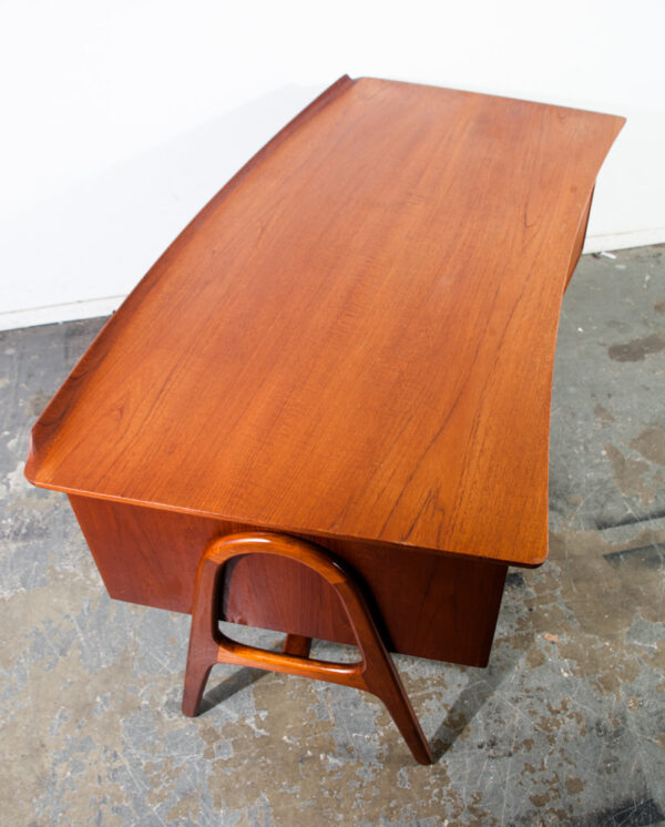 Mid Century Danish Modern Desk Svend Madsen Executive SH 180 Teak Bookshelf Mcm Scandanavian Vintage Denmark Book Shelf - Image 6