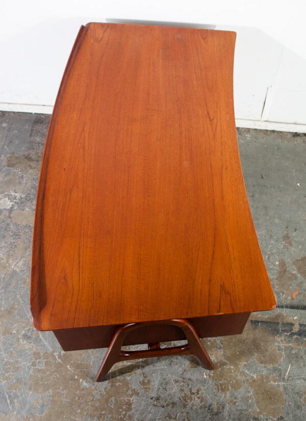 Mid Century Danish Modern Desk Svend Madsen Executive SH 180 Teak Bookshelf Mcm Scandanavian Vintage Denmark Book Shelf - Image 14