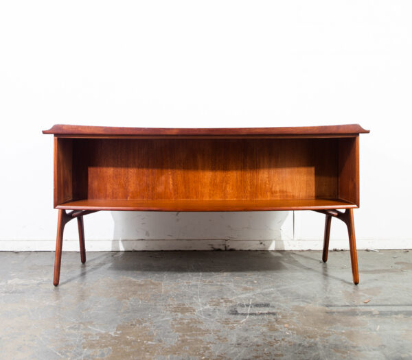 Mid Century Danish Modern Desk Svend Madsen Executive SH 180 Teak Bookshelf Mcm Scandanavian Vintage Denmark Book Shelf - Image 7