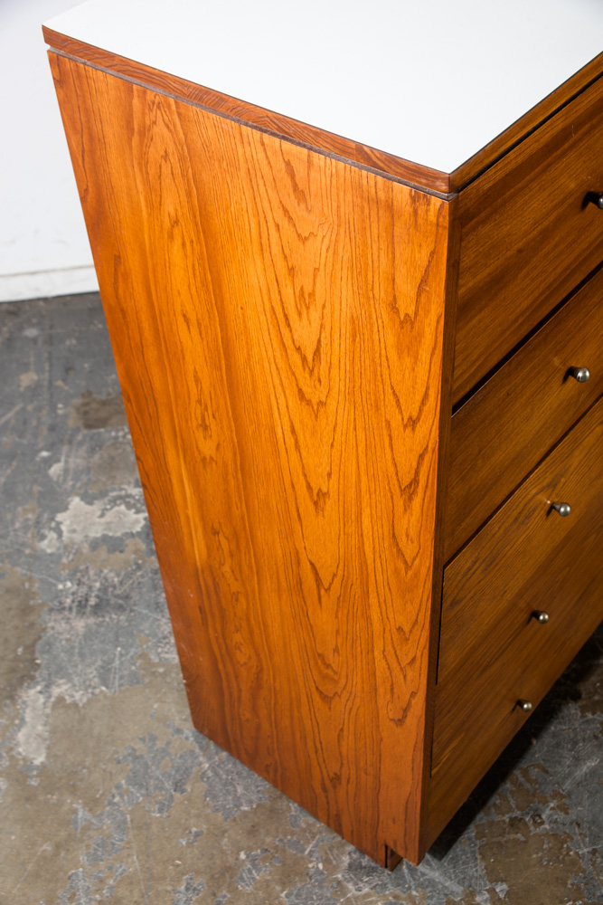 Mid Century Modern Dresser Higboy Set Paul Mccobb Woodland of California Solid Walnut Vintage Mcm Tall Tallboy Pair Two - Image 8